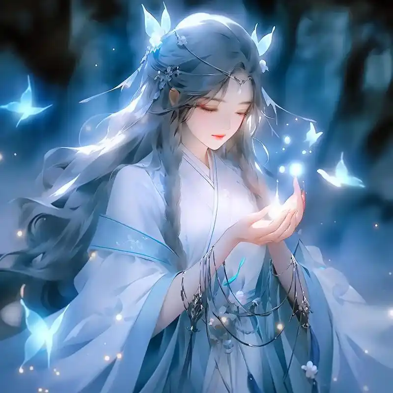 蓝色系古风唯美女生头像#古风头像 #古风 #国风古韵 #仙气 - 抖音