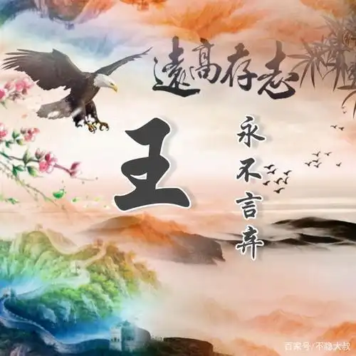 大鹏展翅,志存高远,超好看的姓氏头像!