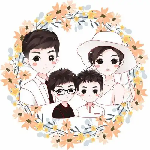 努力创造幸福,三口,四口,五口之家头像图片