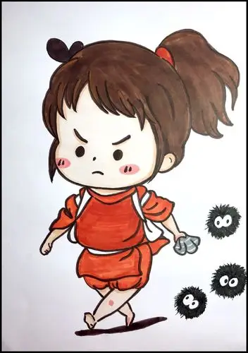 宫崎骏王国——《千与千寻》千寻(超详细零基础马克笔手绘教程)