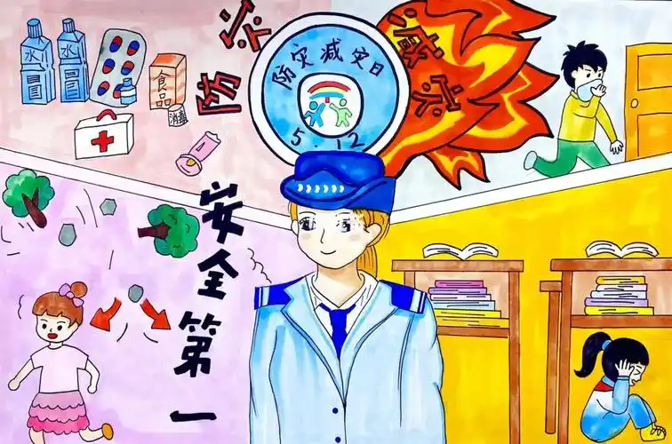 防灾减灾主题画