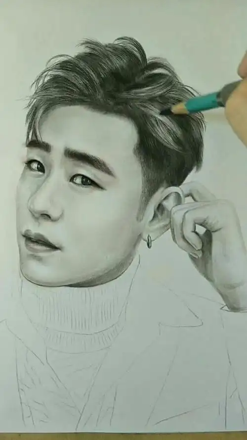 手绘明星肖像画(张云雷)