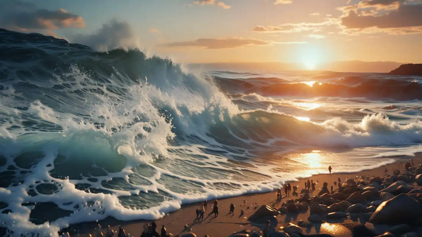 正方形海浪壁纸精选9878