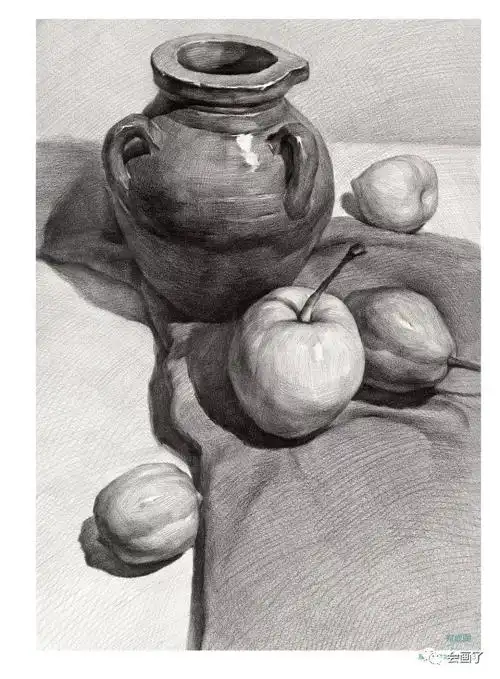 2018基础教学完美教程素描静物 敲门砖素描静物基础入门水果蔬菜陶瓷