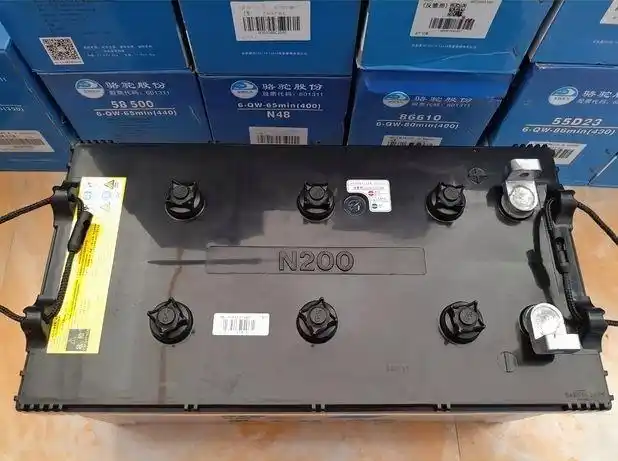 新型统一蓄电池12v200ah船舶启动发电机组挖掘机6-cq-200水电瓶 新型