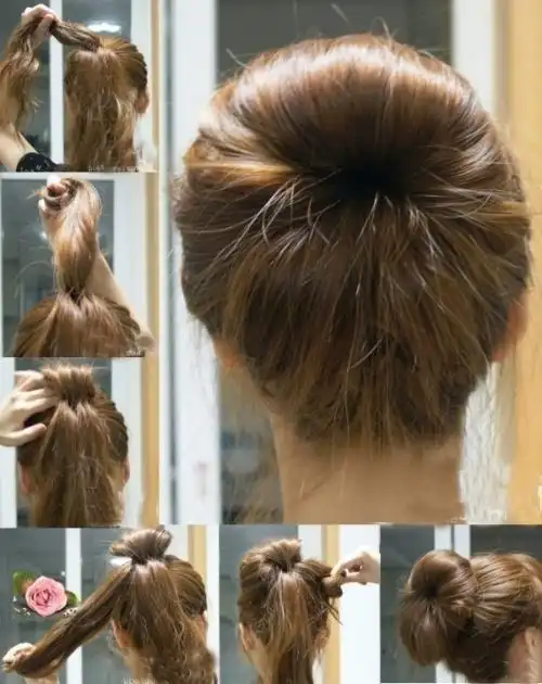 怎样盘头发好看图片