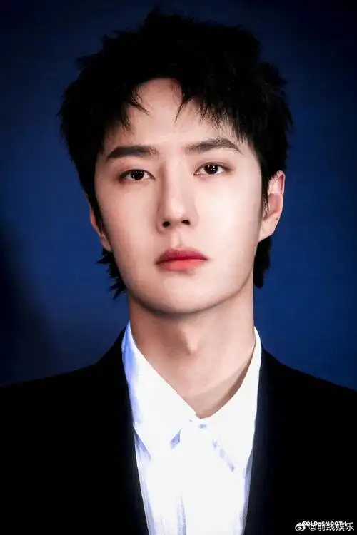 王一博蓝底证件照