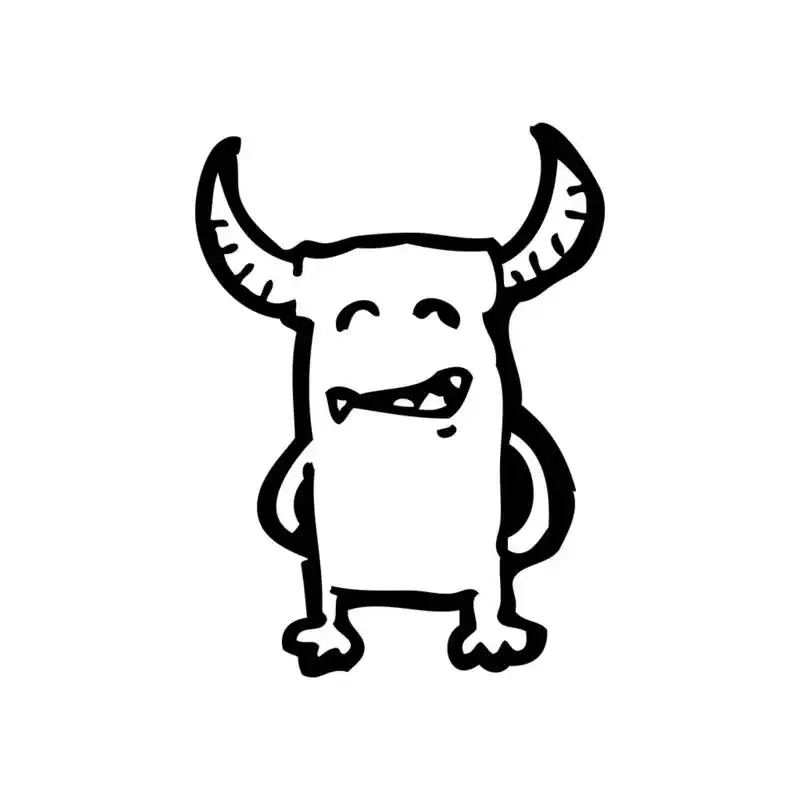 卡通小恶魔,vecteur, dessin animé de petites cornes rouges sur