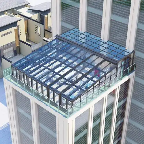 批发2022夏苏州铝合金阳光房屋顶玻璃房别墅阳光房罗普斯金门窗封露台