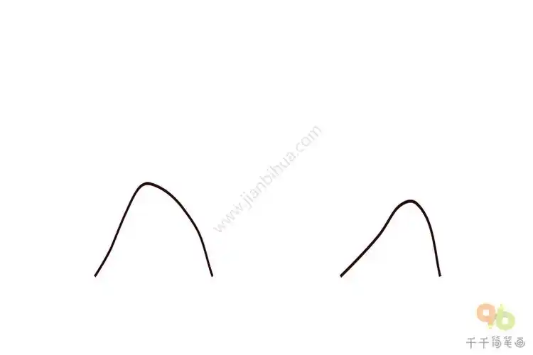 长白山天池简笔画