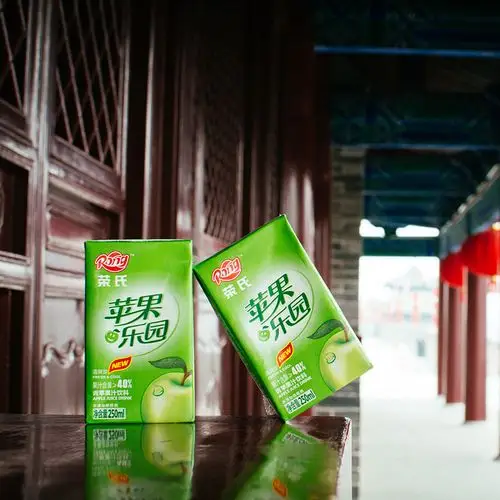 荣氏果汁青苹果汁饮料整箱纸盒装批发24盒包邮