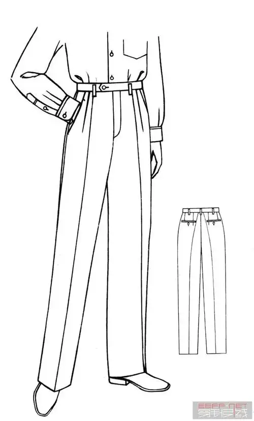 男裤的结构图