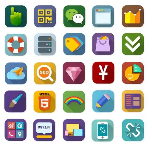 高清圆角平面应用psd图标