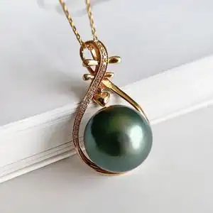 黑珍珠吊坠13-14mm图片