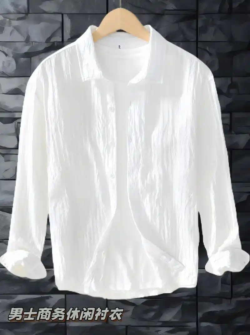 94秋季必备!男士痞帅白衬衫,老钱风来袭.