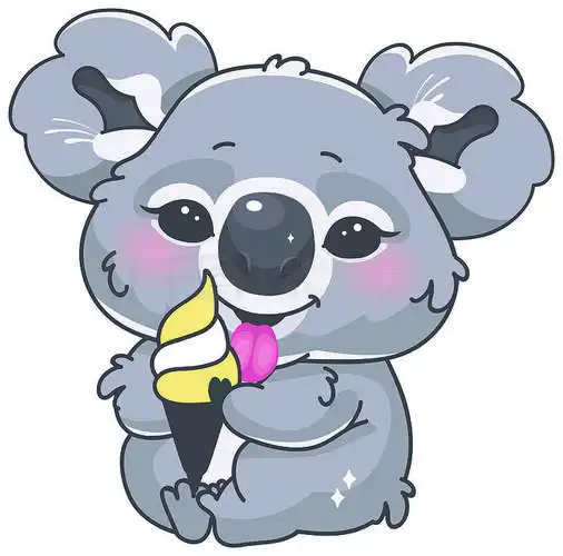 可爱的考拉卡哇伊卡通矢量人物.