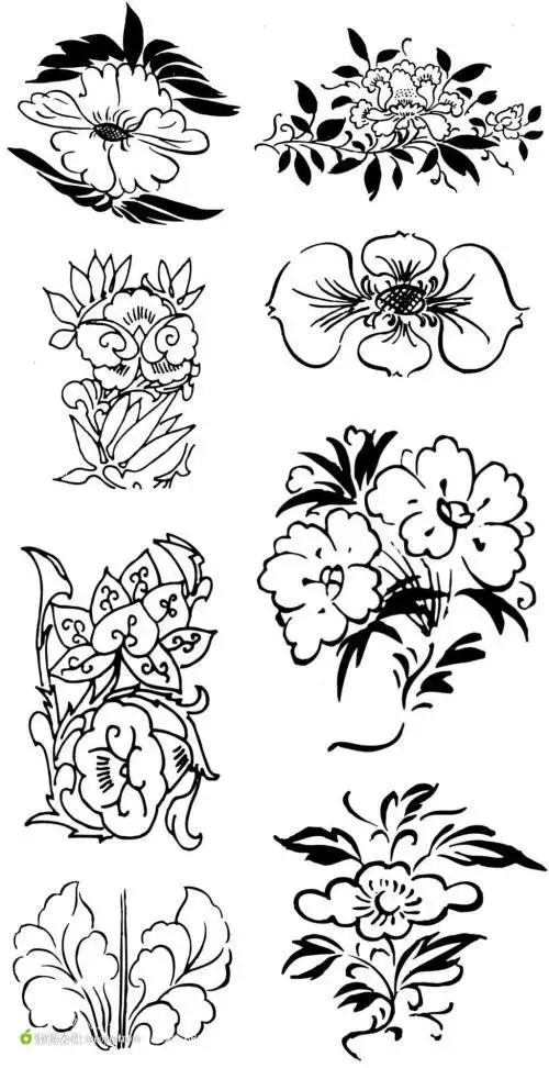 花卉图案纹样简笔画