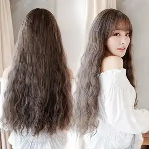 假发女长卷发波浪时尚水波纹玉米烫长发气质修脸蓬松自然空气刘海