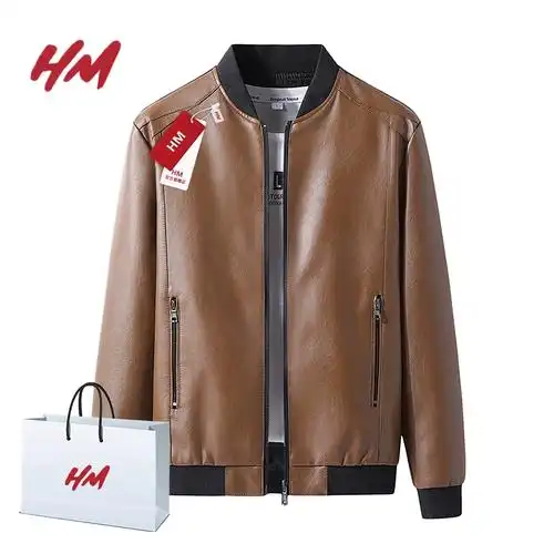 新款外套男春秋款薄款皮衣夹克男装hm男士修身流行韩版潮流衣服