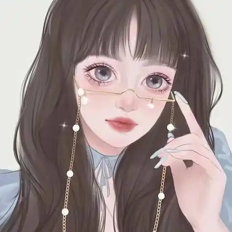 戴眼镜女生头像每个人都很特别你也不例外