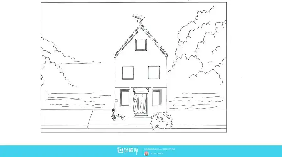 动漫插画之室外场景线条练习