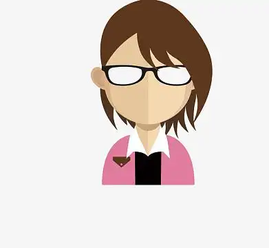 彩色卡通设计人物戴眼镜女士头像