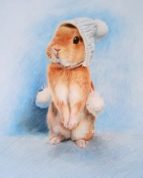 彩铅画-小动物|纯艺术|绘画|繁叶_原创作品-站酷zcool