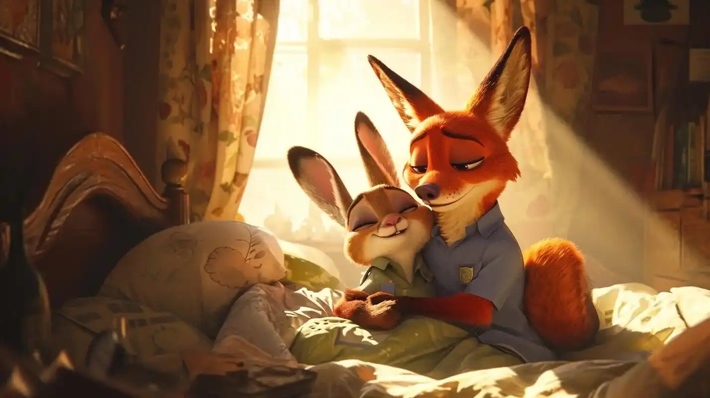 朱迪尼克的一天.#狐尼克vs兔朱迪 #疯狂动物城cp #尼克 - 抖音