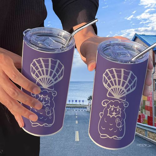 宜乐舒张艺兴应援棒张艺兴新款咖啡网红高颜值不锈钢保温杯办公室吸管