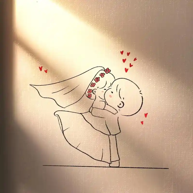 超级详细的婚纱照简笔画教程图来啦~#婚纱照 #简笔画 #画画 - 抖音