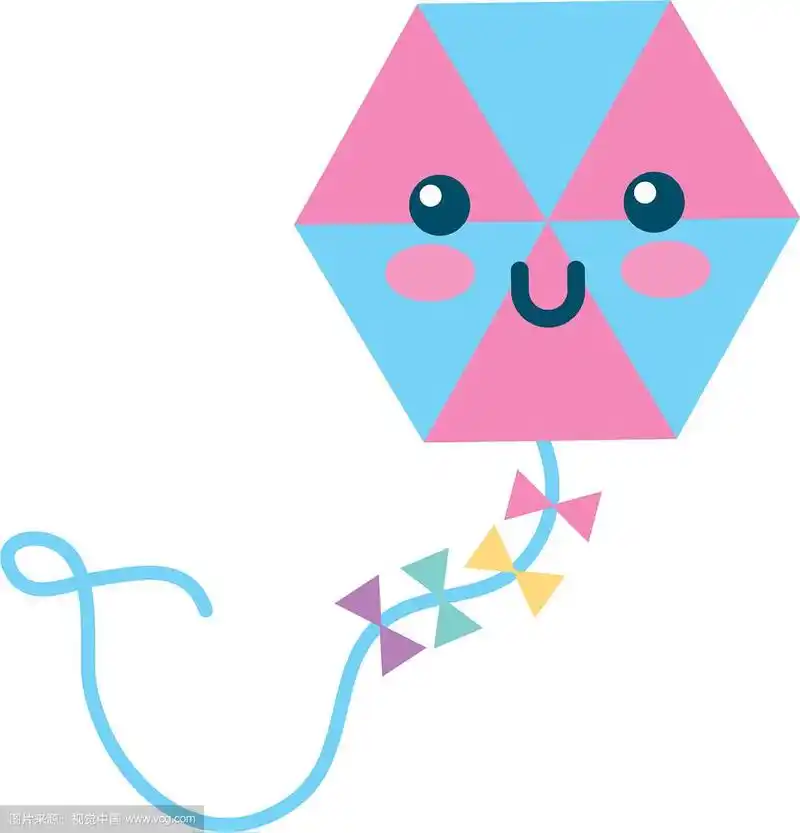 美丽的风筝飞卡通人物