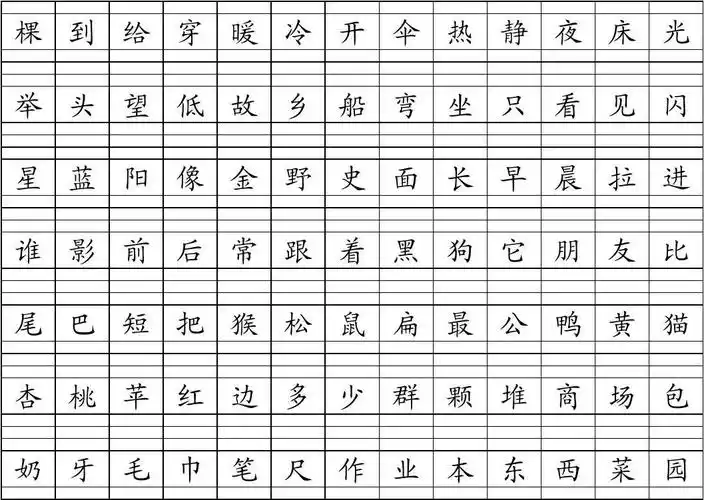 一年级上册看字写拼音生字表2
