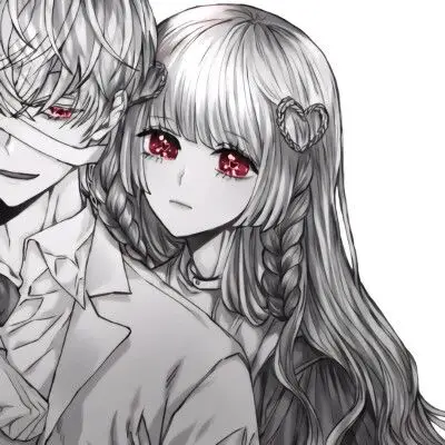 叔御情侣头像黑白