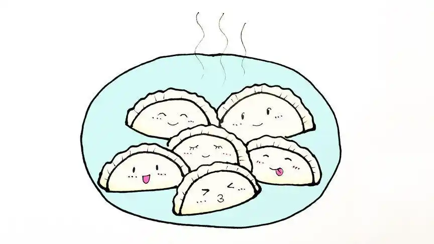 春节美食饺子简笔画集 简笔画图片大全-蒲城教育文学网