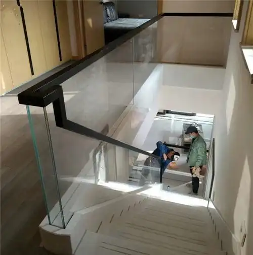 阳台无框玻璃扶手轨道地槽碳钢护栏卡槽栏杆楼梯玻璃预埋u型槽 预埋