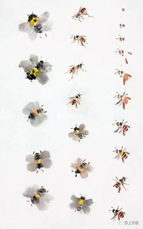 书画联盟丨国画大师萧朗在教画时的画稿(禽鸟,草虫),收藏|花鸟画|工笔