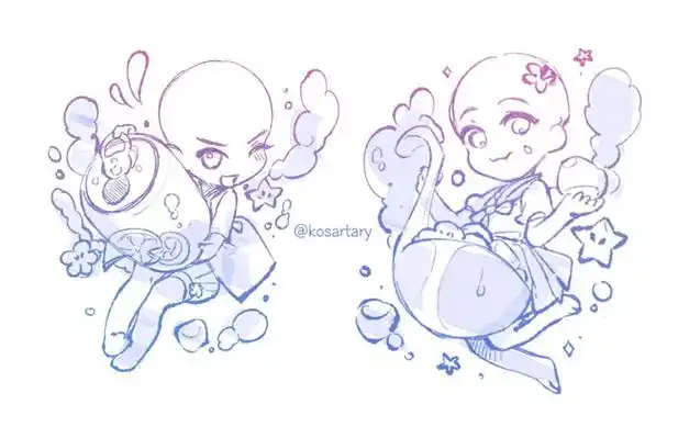 板绘素材>q版人物动作参考 - 半次元 - acg爱好者社区