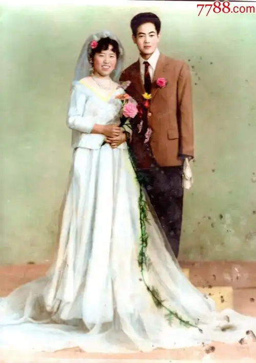 结婚照--手工上色老照片