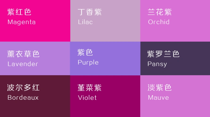 不同亮度的紫色所携带的感觉差别甚大.