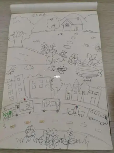 未来的家乡幼儿简笔画