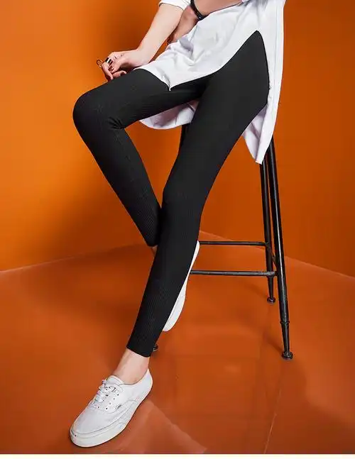 12.29新品 七格格 七格格2017春装新款 打底裤 女-26-黑色