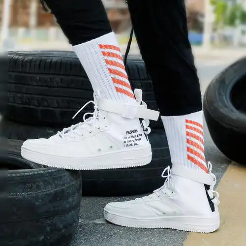 蓓乐妃袜子男长筒潮牌春夏季街头风欧美配aj潮流棉长筒嘻哈高帮篮球