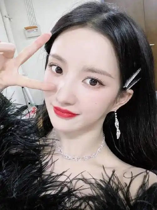 刘些宁晒双马尾自拍照