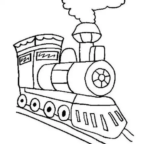 儿童简笔画游乐场小火车