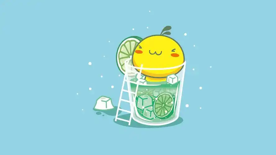 油爆叽丁清凉夏日可爱卡通高清桌面壁纸