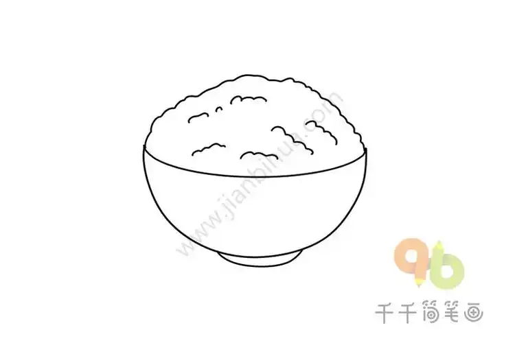 米饭简笔画 米饭简笔画彩色