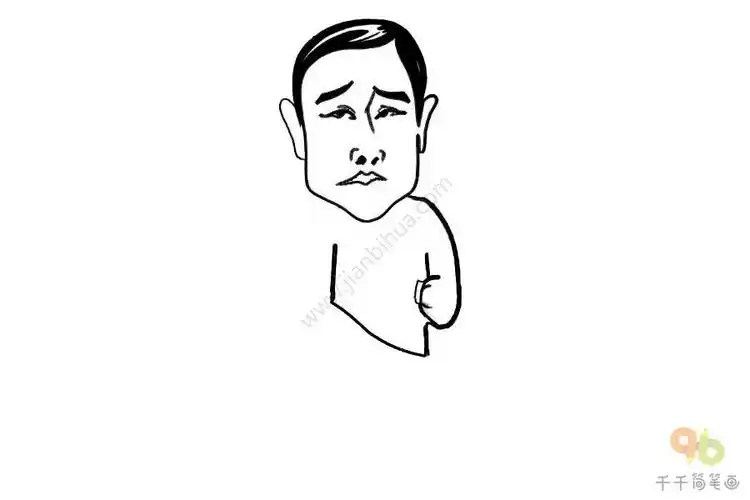 q版小沈阳卡通明星简笔画步骤图