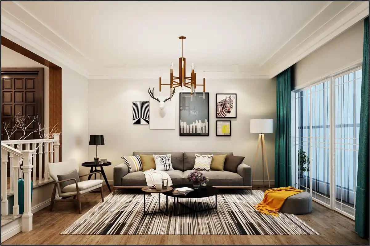 北欧三居室130平米18万-碧海红湖装修案例-贵阳房天下家居装修网