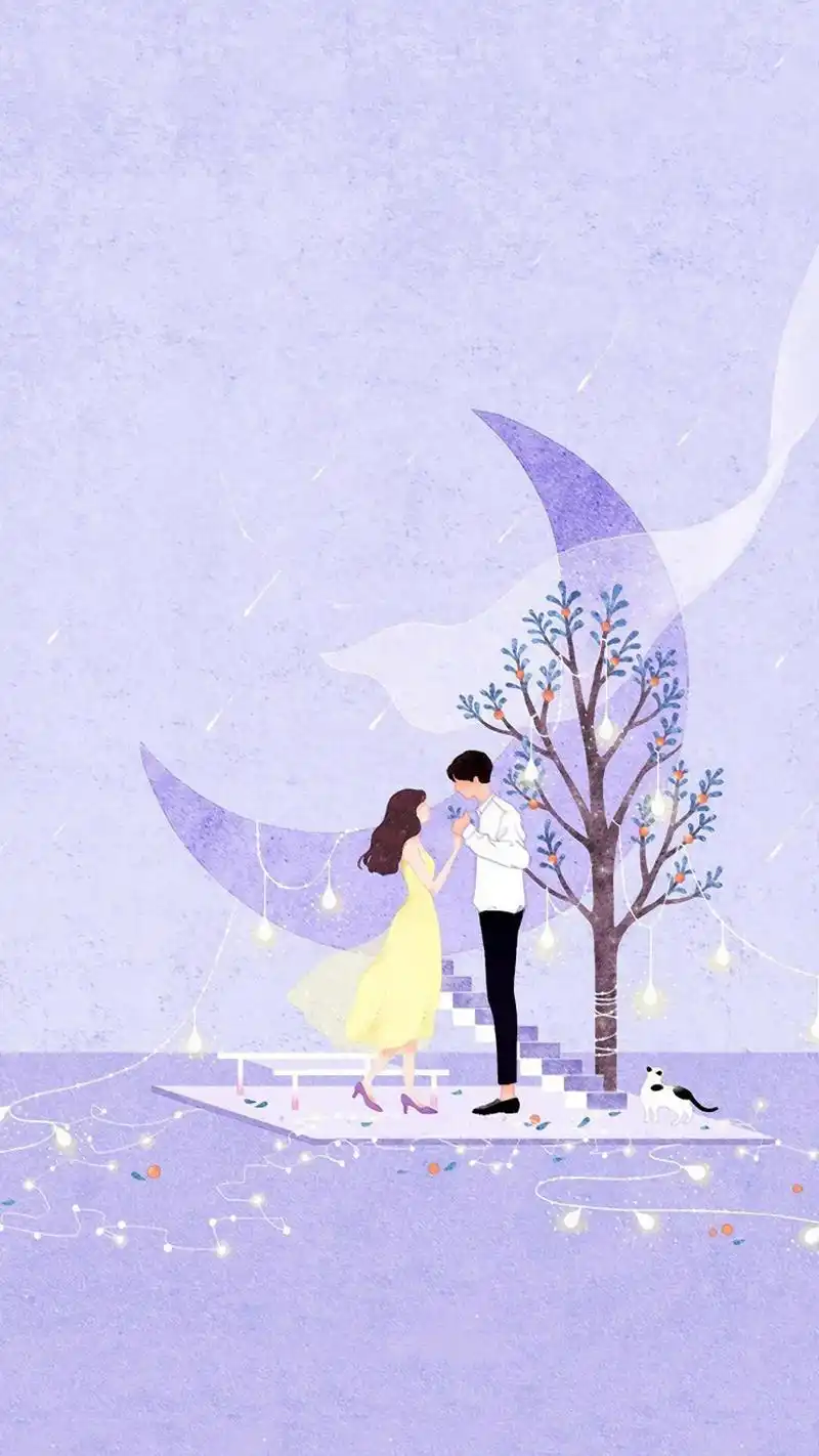 清新浪漫情侣主题手机壁纸
