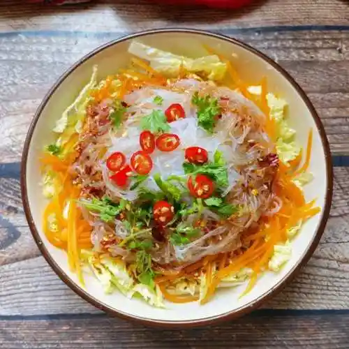 娃娃菜胡萝卜拌粉丝的做法_娃娃菜胡萝卜拌粉丝怎么做_一溪月的菜谱